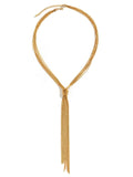 Twisted Knot Chain Tassel Necklace.