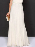 Pleated Sleeveless Maxi Tank Dress.