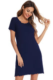 Round Neck Short Sleeve Lounge Dress.