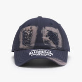 Distressed Cotton Baseball Cap.