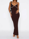 Lace Detail Slim Fit Bodycon Maxi Dress.