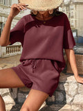 Waffle Knit Top and Shorts Set for Ultimate Comfort and Style - EBYNN