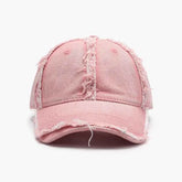 Raw Hem Cotton Baseball Cap.