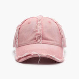 Raw Hem Cotton Baseball Cap.