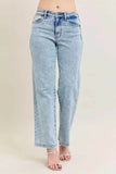 Judy Blue High Waist Stone Wash Straight Jeans Plus Size.
