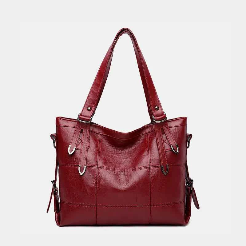 PU Leather Medium Handbag.