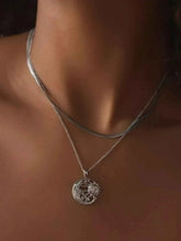 Double Layer Sun Moon Necklace.