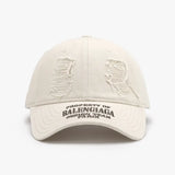 Distressed Cotton Baseball Cap.