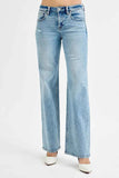 RISEN Plus Size Low Rise Ankle Boyfriend Distressed Jeans.