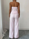 Sweetheart Neck Tube Top and Pants Set.