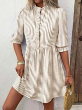 Striped Half Sleeve Dress.