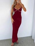 Lace Detail Slim Fit Bodycon Maxi Dress.