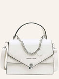 Detachable Shoulder Strap PU Leather Handbag.