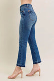 Judy Blue Plus Size High Waist Vintage Wash Kick Flare Jeans.