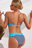 Printed Ruched Bikini Set.
