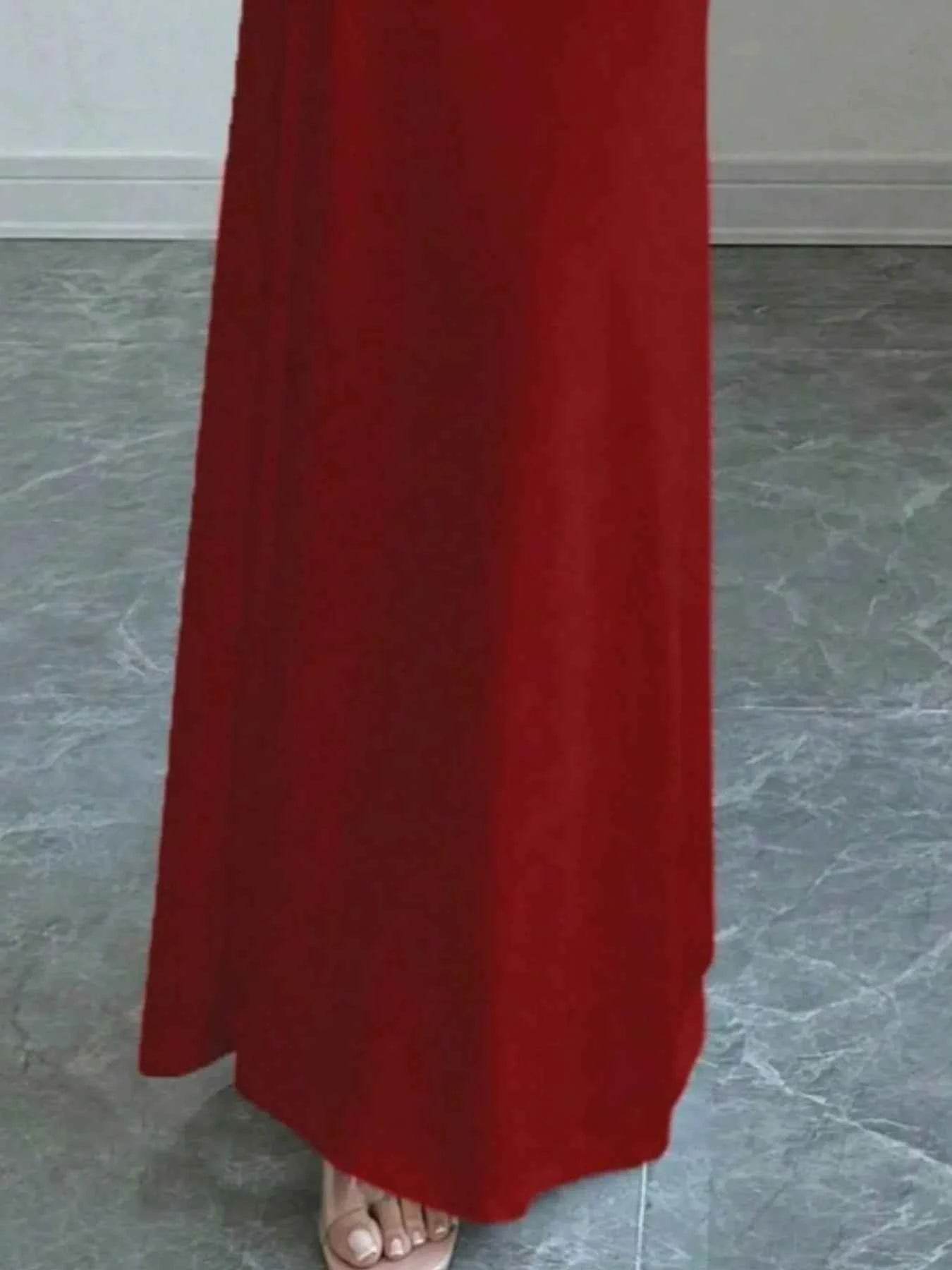 Off-Shoulder Long Sleeve Bodycon Maxi Dress.