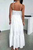 Cut-Out Tiered Dress with Spaghetti Straps.