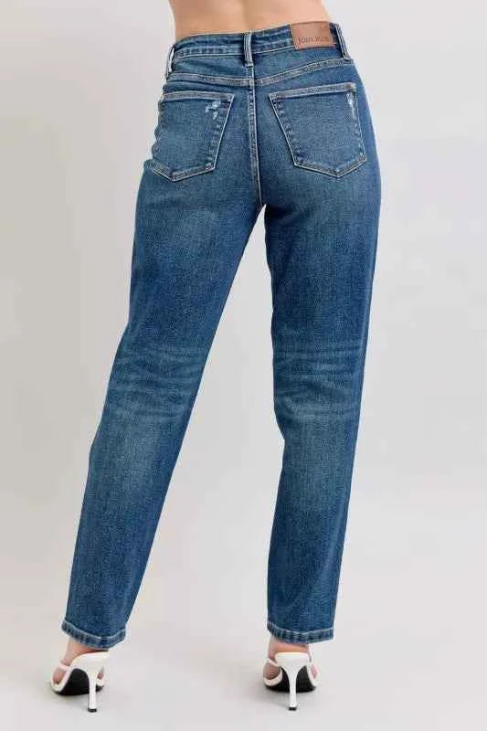 Judy Blue High Waisted Rigid Magic Straight Leg Jeans Plus Size.