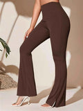 Plus Size High-Waist Flare Active Pants.