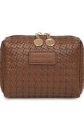 PU Leather Woven Clutch Bag.