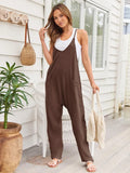 V-Neck Spaghetti Strap Pocketed Jumpsuit.