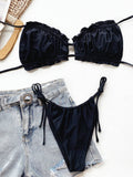 Frill Trill Halter Neck Bikini Set.
