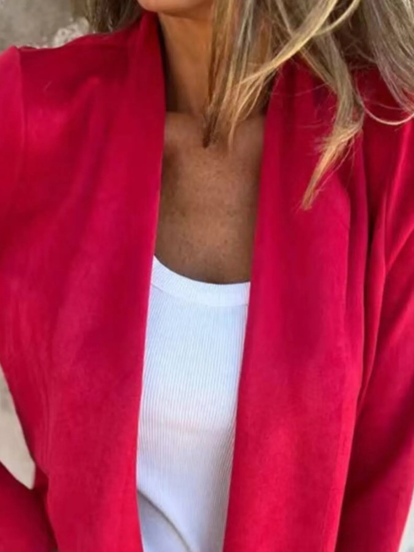 Plus Size Open Front Casual Cardigan.