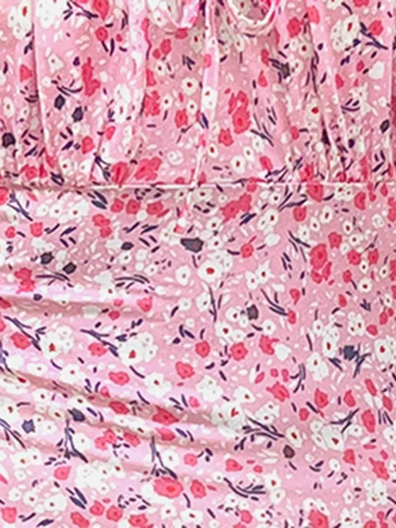 Floral Tie-Shoulder Midi Cami Dress.