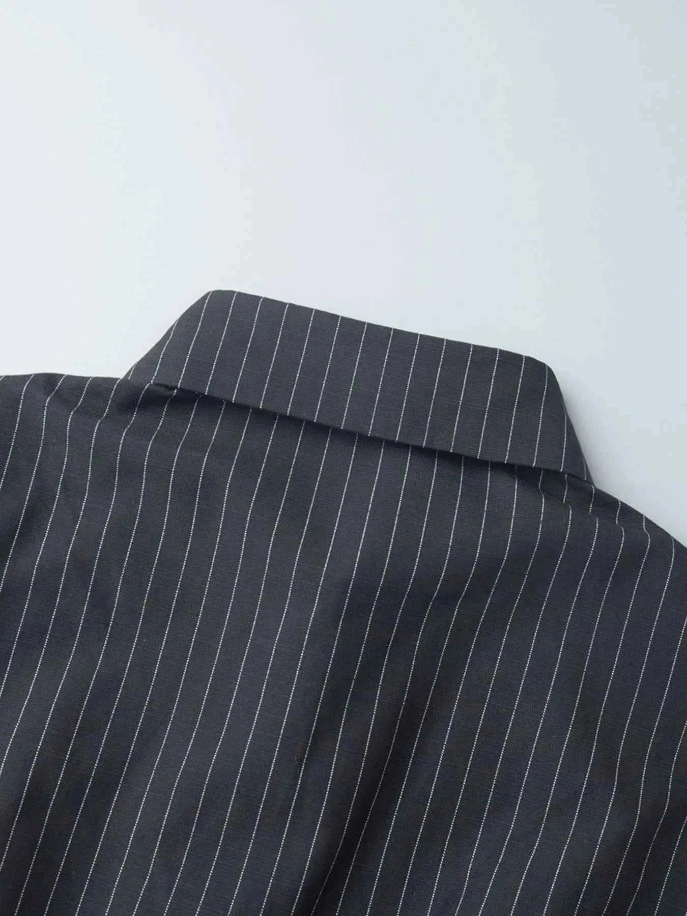 Striped Long Sleeve Shirt Dress.