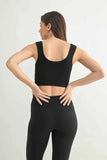 MONO B Ruched Front Active Tank Top.