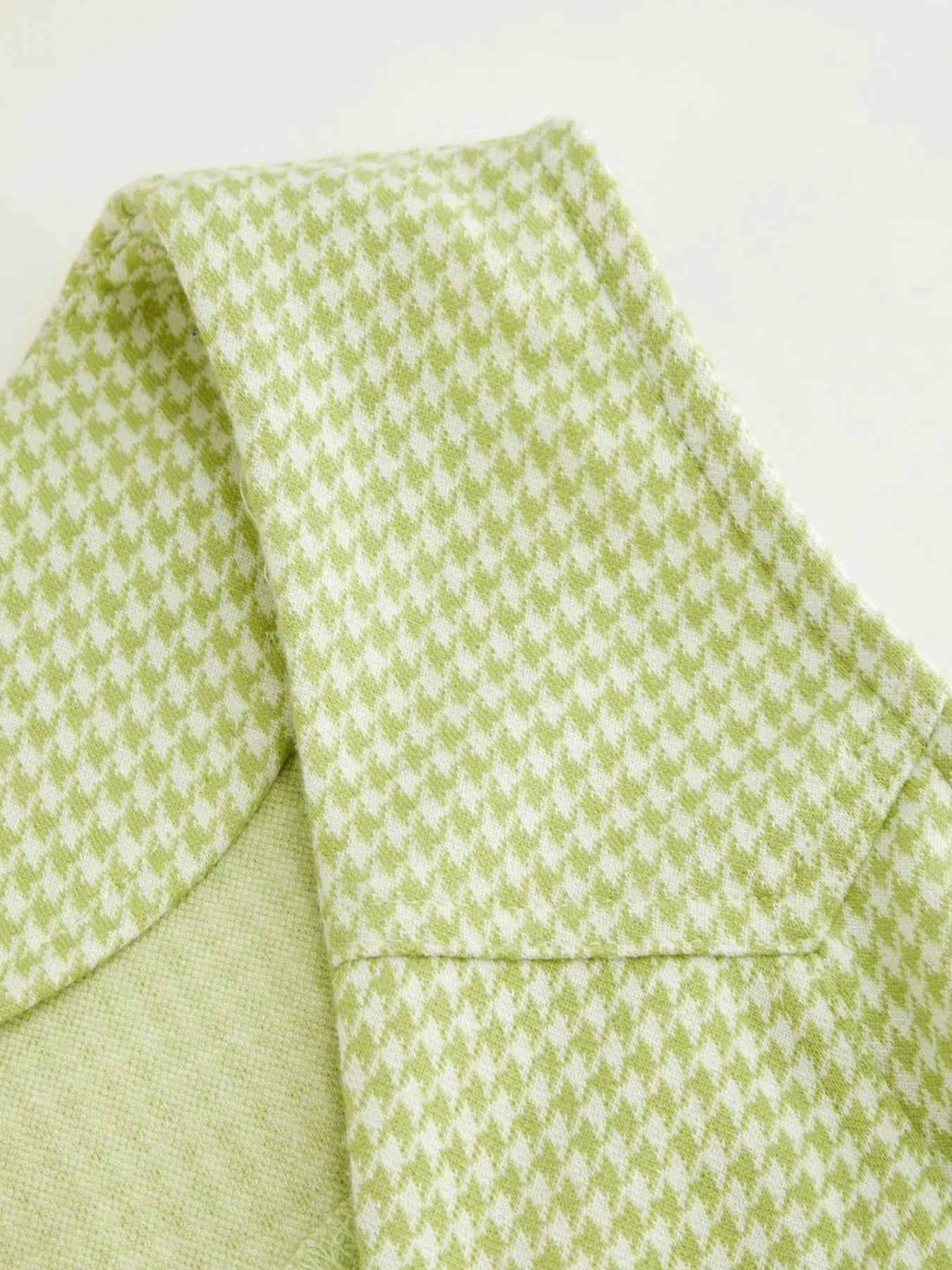 Gingham Button-Front A-Line Mini Dress.