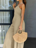 Single Shoulder Wide Leg Jumpsuit.