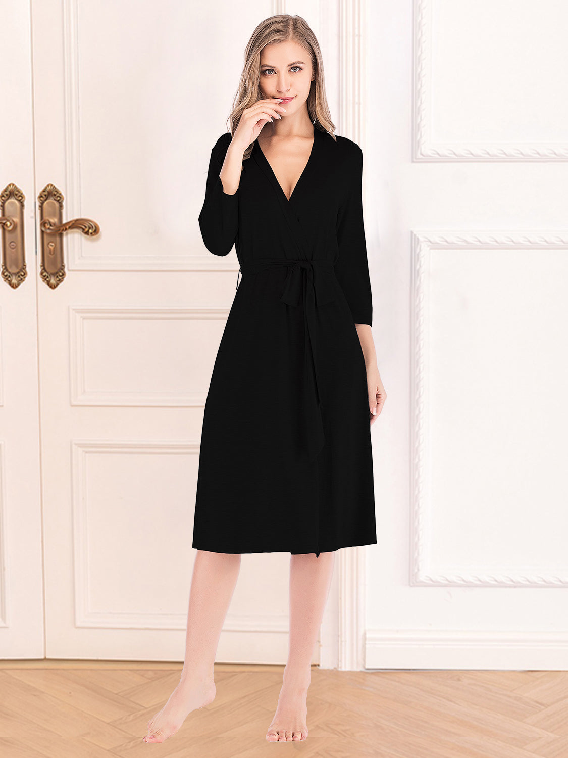 Plunge Tie Front Night Dress.