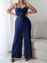 Devine Tie Back Backless Crisscross Jumpsuit.