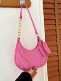 PU Leather Medium Shoulder Bag with EarPods Compartment.