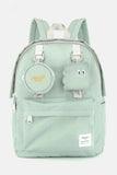 Himawari Waterproof Canvas Backpack with Detachable Coin Purse.