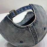 Distressed Adjustable Cotton Baseball Cap.