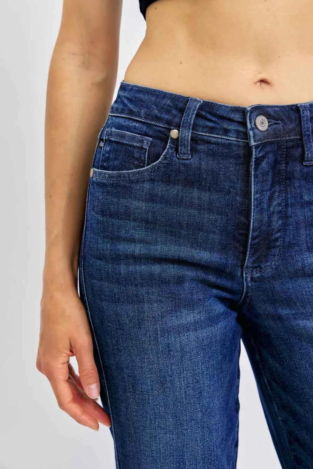 Judy Blue Plus Size Tummy Control Straight Jeans.