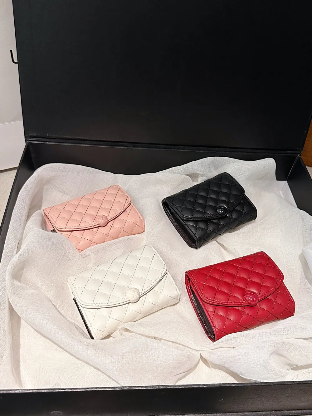 Mini PU Leather Solid Color Wallet.