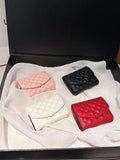 Mini PU Leather Solid Color Wallet.