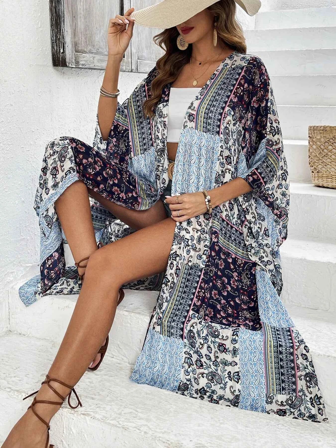 Printed Open Front Cover-Up.