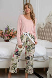 Round Neck Top & Printed Pants Lounge Set.