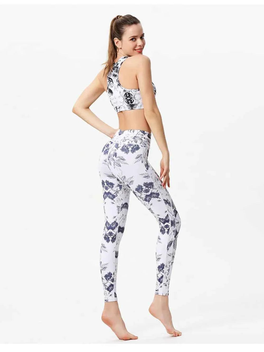 Printed High Waist Active Leggings.