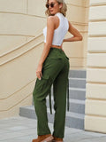 High Waisted Cargo Pocket Jeans.