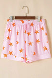 Star Print Short Sleeve Shirt and Shorts Set.