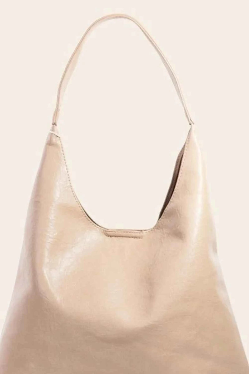 Fame Faux Leather Tote Bag in Delicate Pink.