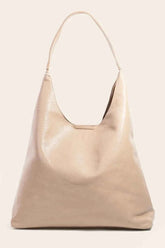 Fame Faux Leather Tote Bag in Delicate Pink.