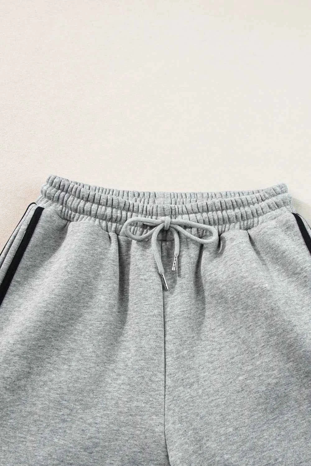 Side Striped Round Neck Active Set - Top & Pants.