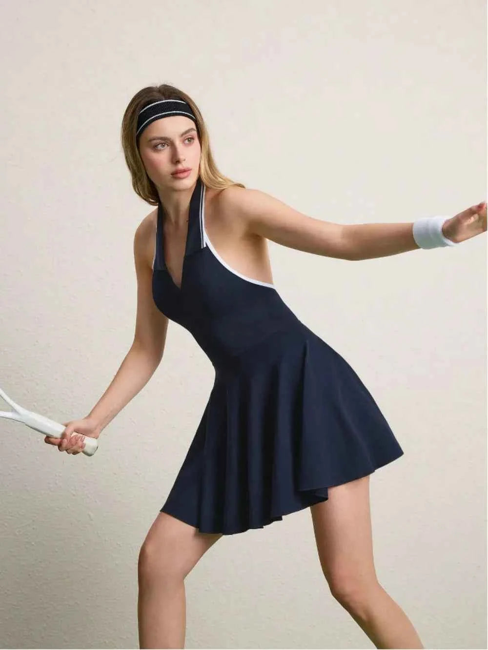 Backless Halter Neck Active Dress.