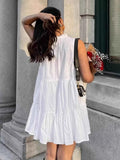 Tiered Sleeveless Summer Mini Dress.